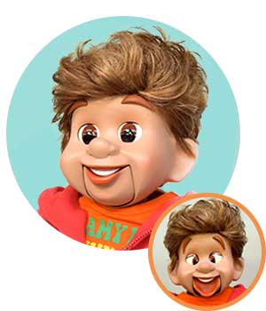 あすなろ腹話術人形 サンデー君